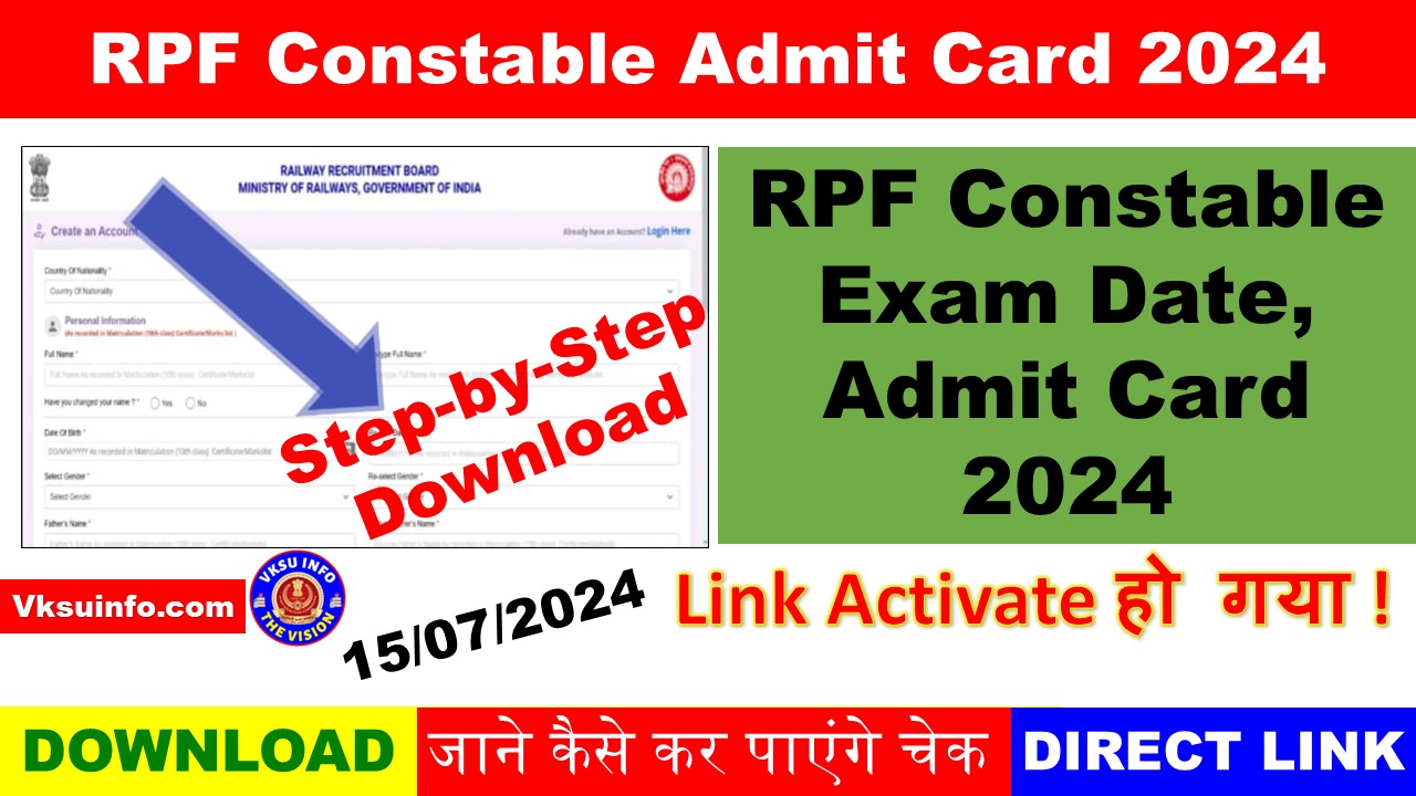 RPF Constable Admit Card 2024