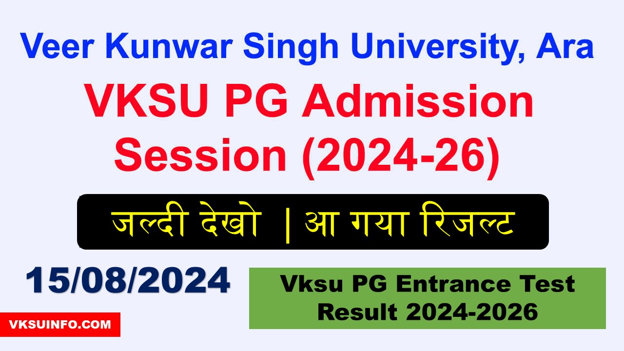 Vksu PG Entrance Test Result 2024-2026